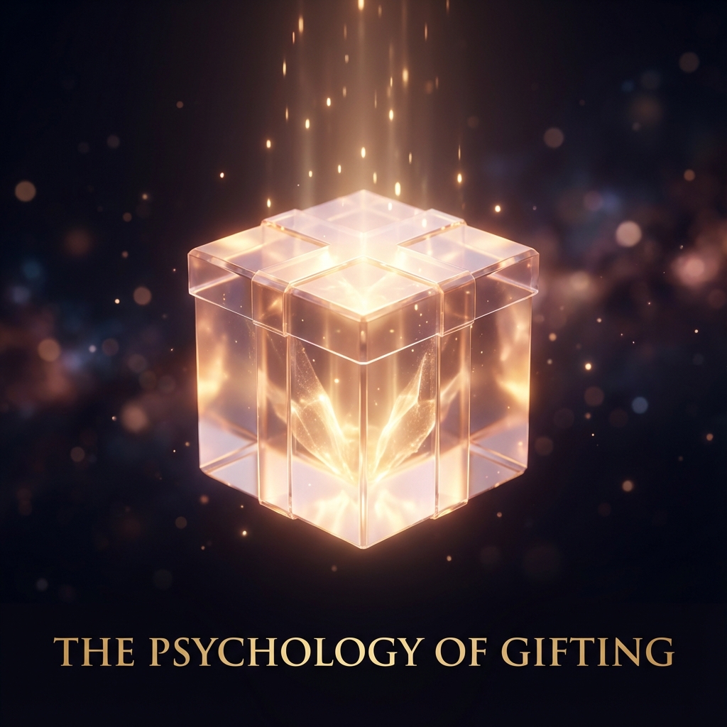Glowing abstract gift representation